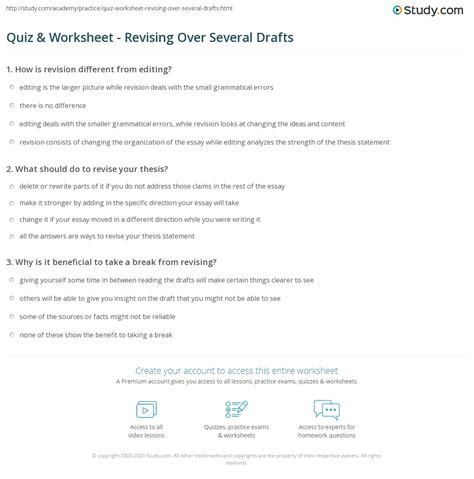 How should i revise quiz