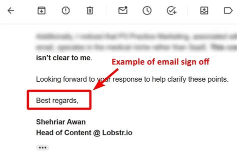 How should you sign off an email