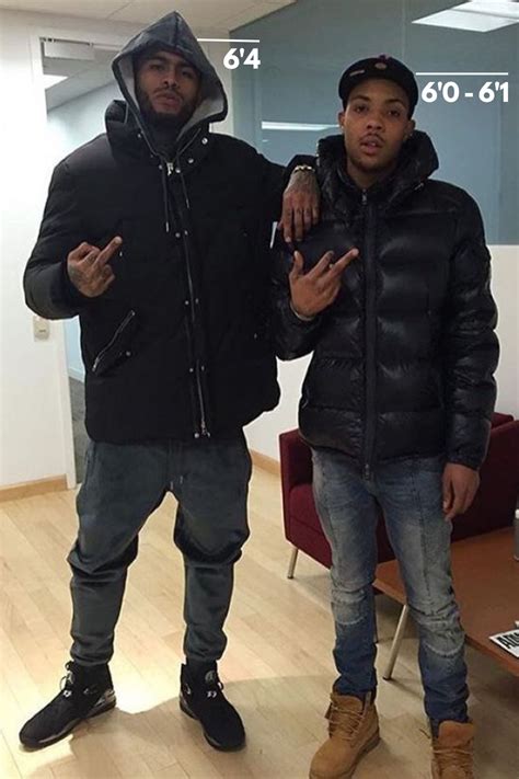 How tall is g herbo. Nardo Wick’s height puts him a couple of inches below fellow rapper G Herbo, who stands at 6 feet tall or 183 centimeters. This means that the much older rapper, who was born Herbert Randall ... 