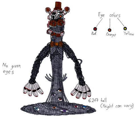 Tangle, also unofficially named as The Blob, is an animatronic amalgamation that appears in Five Nights at Freddy's: Security Breach as a secret antagonist. It has the face of Funtime Freddy but with black eyes and pinkish red glowing pupils. Its body is a large black mass made of tentacle-like wires..