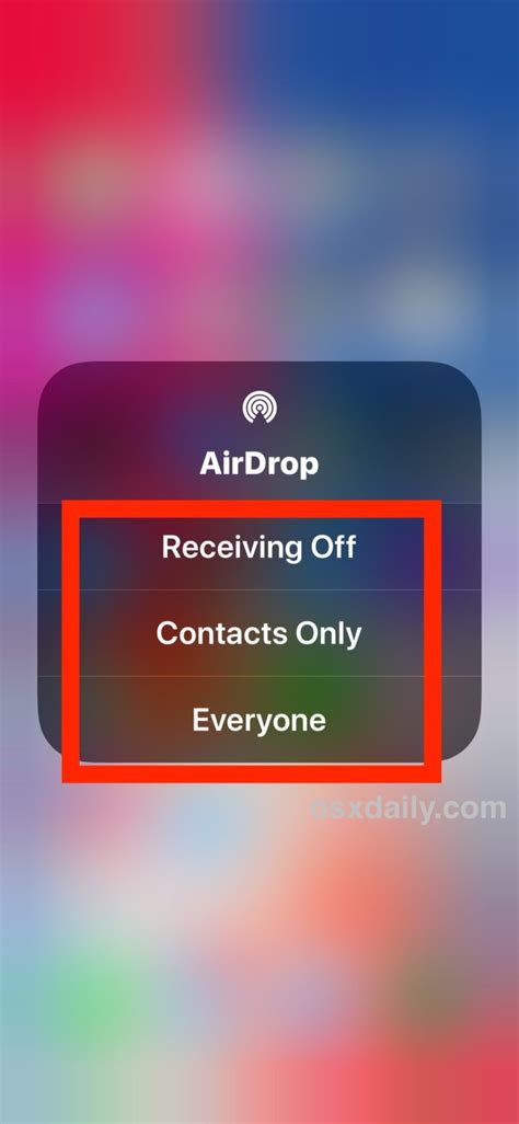 How to Access AirDrop in the iOS Control Center