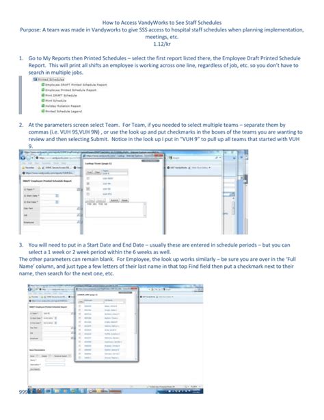 How to Access VandyWorks to See Staff Schedules