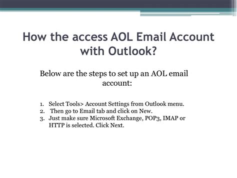 How to Access an AOL Email Account With POP3 or IMAP