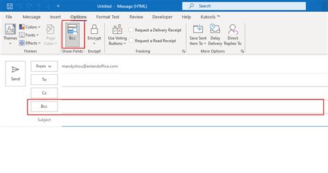 How to Add Bcc Recipients in Outlook