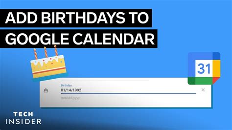 How to Add Birthdays in Google Calendar (StepbyStep) YouTube