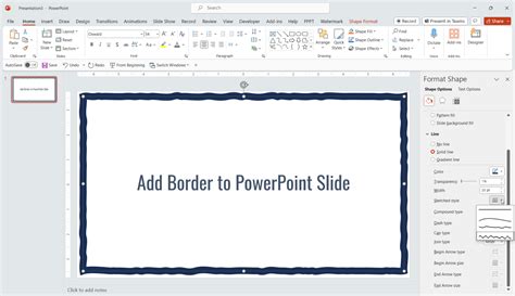 How to Add Border in PowerPoint using Shapes