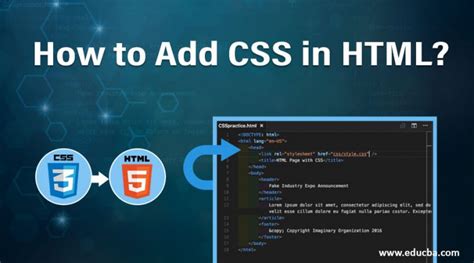 How to Add CSS in HTML Explore 3 Methods Educba