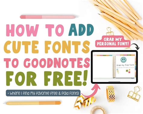 How to Add Cute Fonts to GoodNotes for Free Creatively Claudia