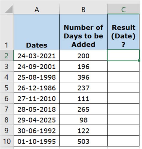 How to Add Days to a Date in Excel
