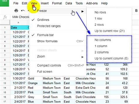How to Add Hide Freeze or Remove Columns in Sheets