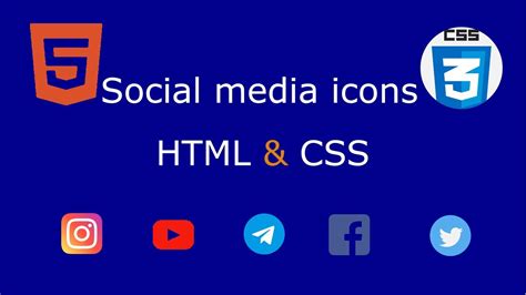 How to Add Social Media Buttons in HTML + Free Social Media Icons Font