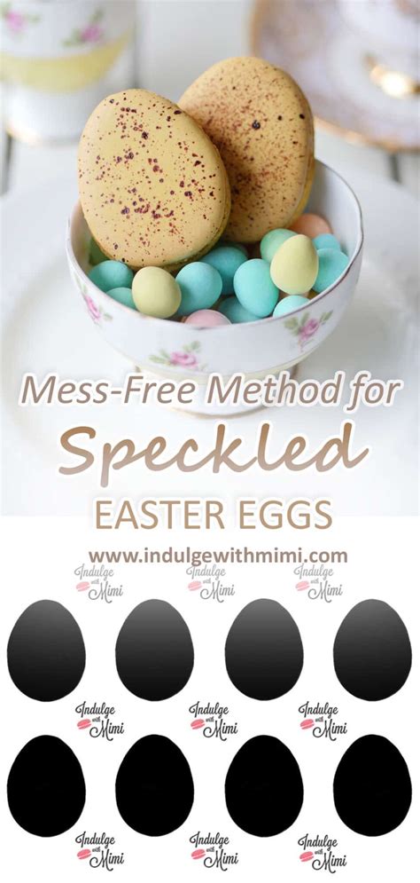 How to Add Speckles to Easter Egg Macarons with Template