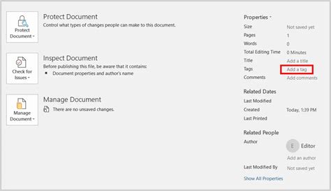 How to Add Tags to Word Documents