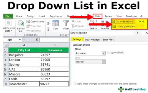 How to Add a Drop Down List In Excel Tutorial Excel tutorials