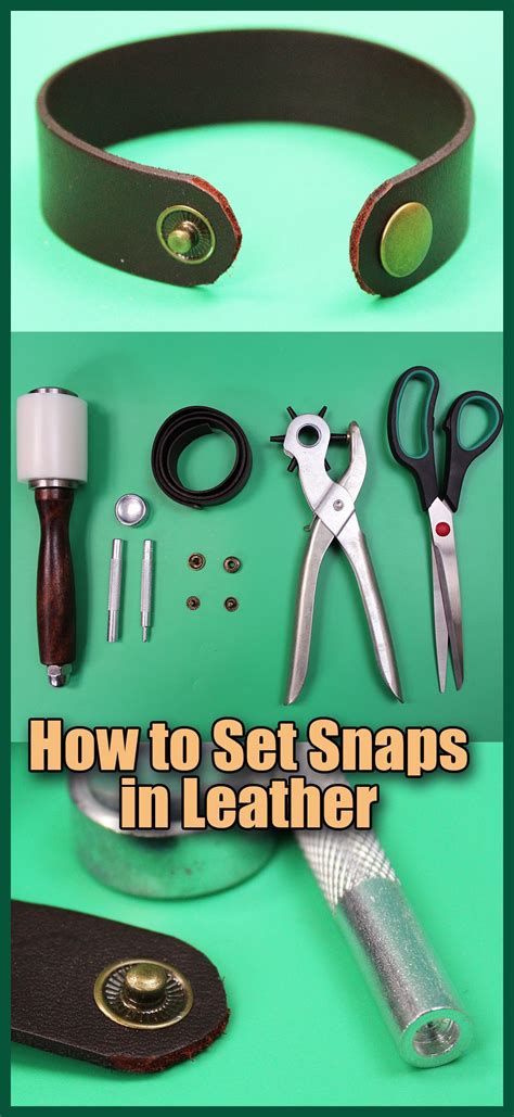 How to Add a Snaps to Leather. Step by Step Tutorial for beginners
