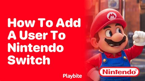 How to Add a User to Nintendo Switch