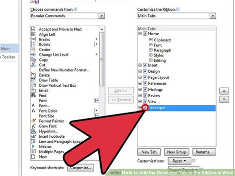 How to Add the Developer Tab to the Ribbon in Word 11 Steps