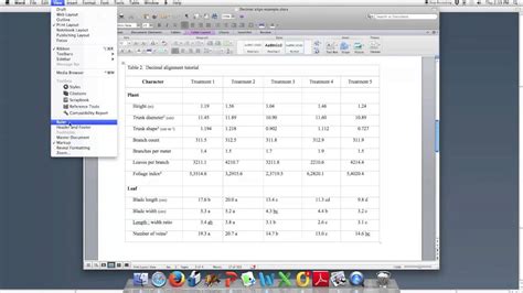How to Align Decimals in Columns of Microsoft Word Tables YouTube