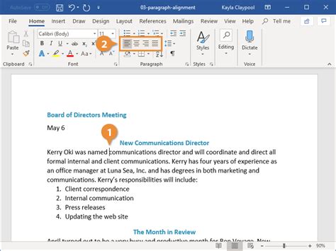 How to Align Text in Word CustomGuide