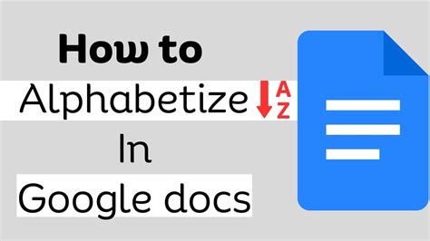 How to Alphabetize in Google Docs
