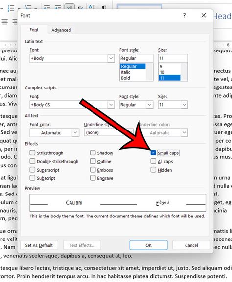 How to Apply Small Caps in Microsoft Word