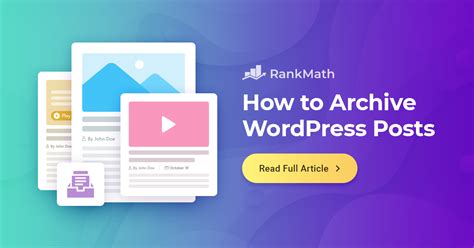 How to Archive WordPress Posts and Pages » Rank Math