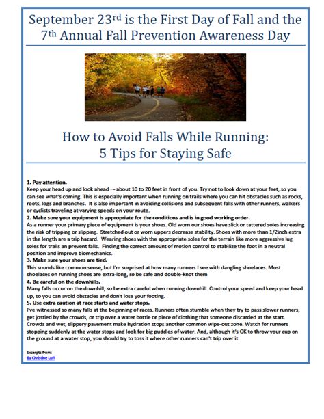 How to Avoid Falls While Running
