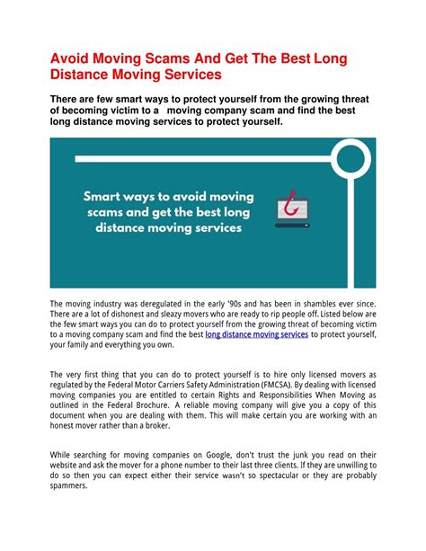 How to Avoid Moving Scams When Moving Long Distance