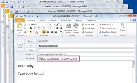 How to Batch Send a Calendar to Multiple Contacts in Separate Emails