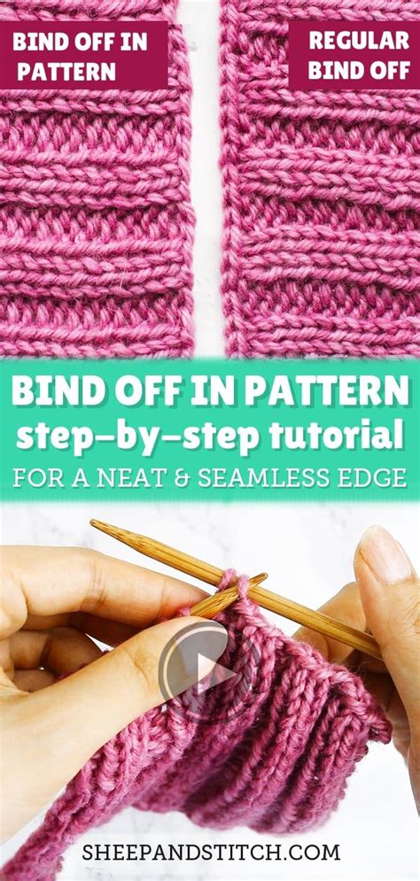 How to Bind Off in Pattern (Easy Tutorial) Sheep and Stitch Bind