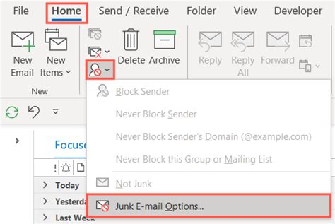 How to Block a Domain in Outlook Mail on the Web