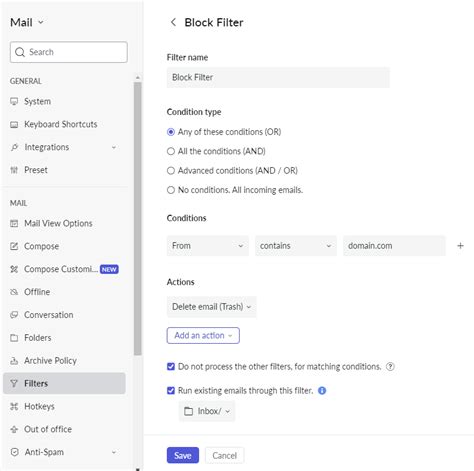How to Block or Filter Email in Zoho Mail