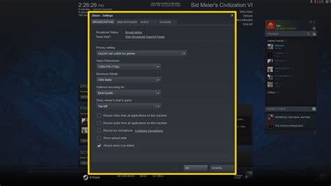 How to Broadcast On Steam
