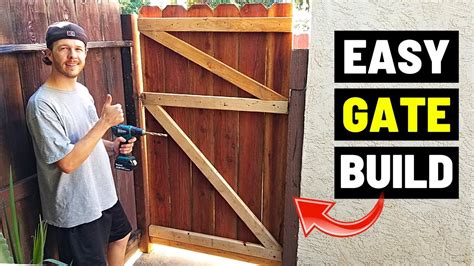How to Build A Gate For A Wooden Fence YouTube