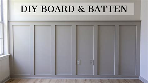 How to Build Board and Batten Accent Wall with Shelf - YouTube