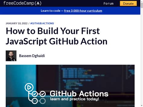 How to Build Your First JavaScript GitHub Action