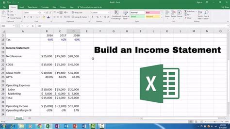 How to Build a Basic Financial Model in Excel YouTube