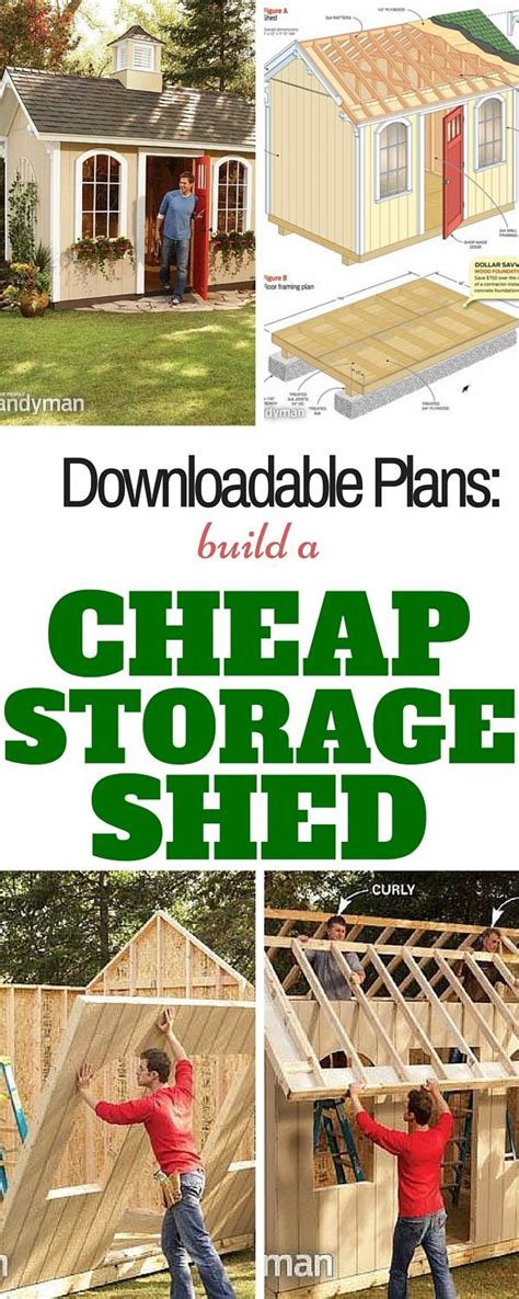 How to Build a Cheap Storage Shed Printable plans and a materials list