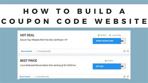 How to Build a Coupon Website Make Coupon Website for Free Create a