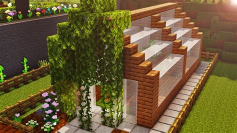 How to Build a Greenhouse Garden in Minecraft! Tutorial Gardening