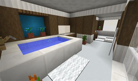 How to Build a Modern Bathroom in Minecraft Modern House Tutorial 6