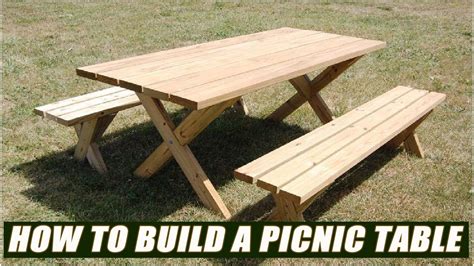 How to Build a Picnic Table with Attached Benches Diy picnic table