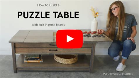 How to Build a Puzzle Coffee Table with Build in Board Games