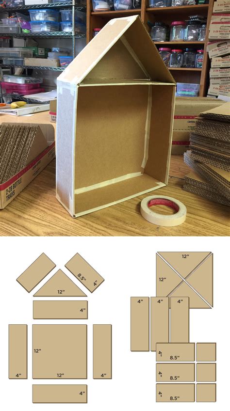How to Build a Simple Cardboard House for a School Project Cardboard