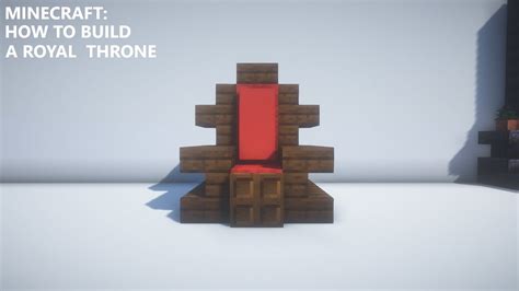How to Build a Throne MINECRAFT YouTube