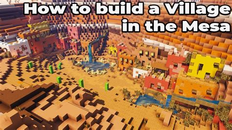 How to Build an Awesome Village in the Mesa Minecraft 1.14 TIMELAPSE