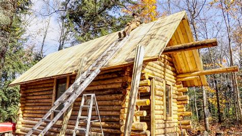 How to Build an Off Grid Log Cabin, Ep3 Simple Roof Structure YouTube