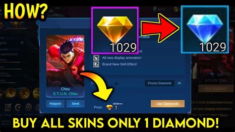 How to Buy Mobile Legends Skin Only 1 Diamond With a 2024 …