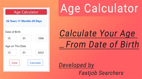 How to Calculate Age From Date of Birth …