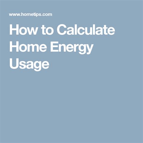 How to Calculate Home Energy Usage - HomeTips